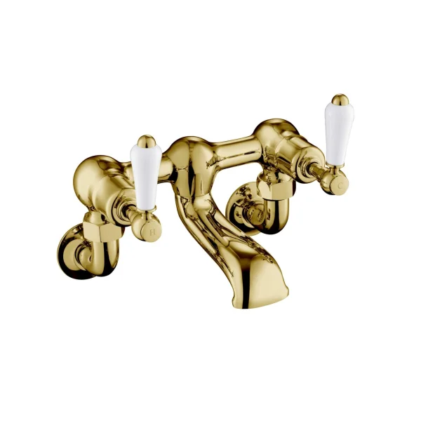 Just Taps Grosvenor Lever Wall Mounted Bath Filler Light Gold