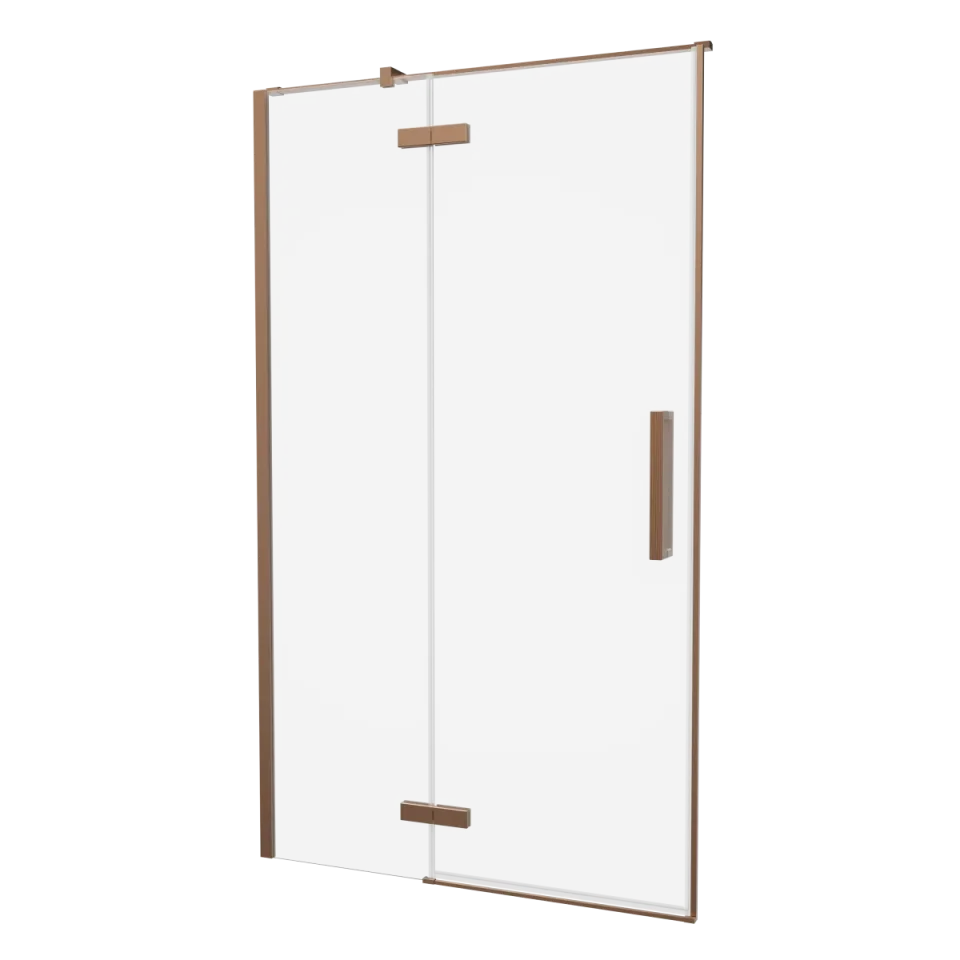 Crosswater Asura Hinged Door with Inline Fixed Panel 1000 Brushed Bronze product image - Image 1