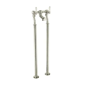 Just Taps Grosvenor Lever Deck Mounted Bath Filler Nickel product image - Image 1