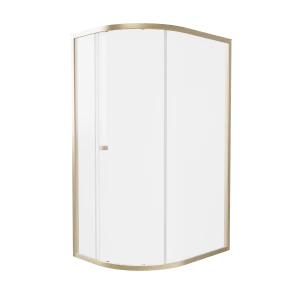 Britton Hoxton 6 Quadrant Single Door 1200 X 800 Brushed Brass