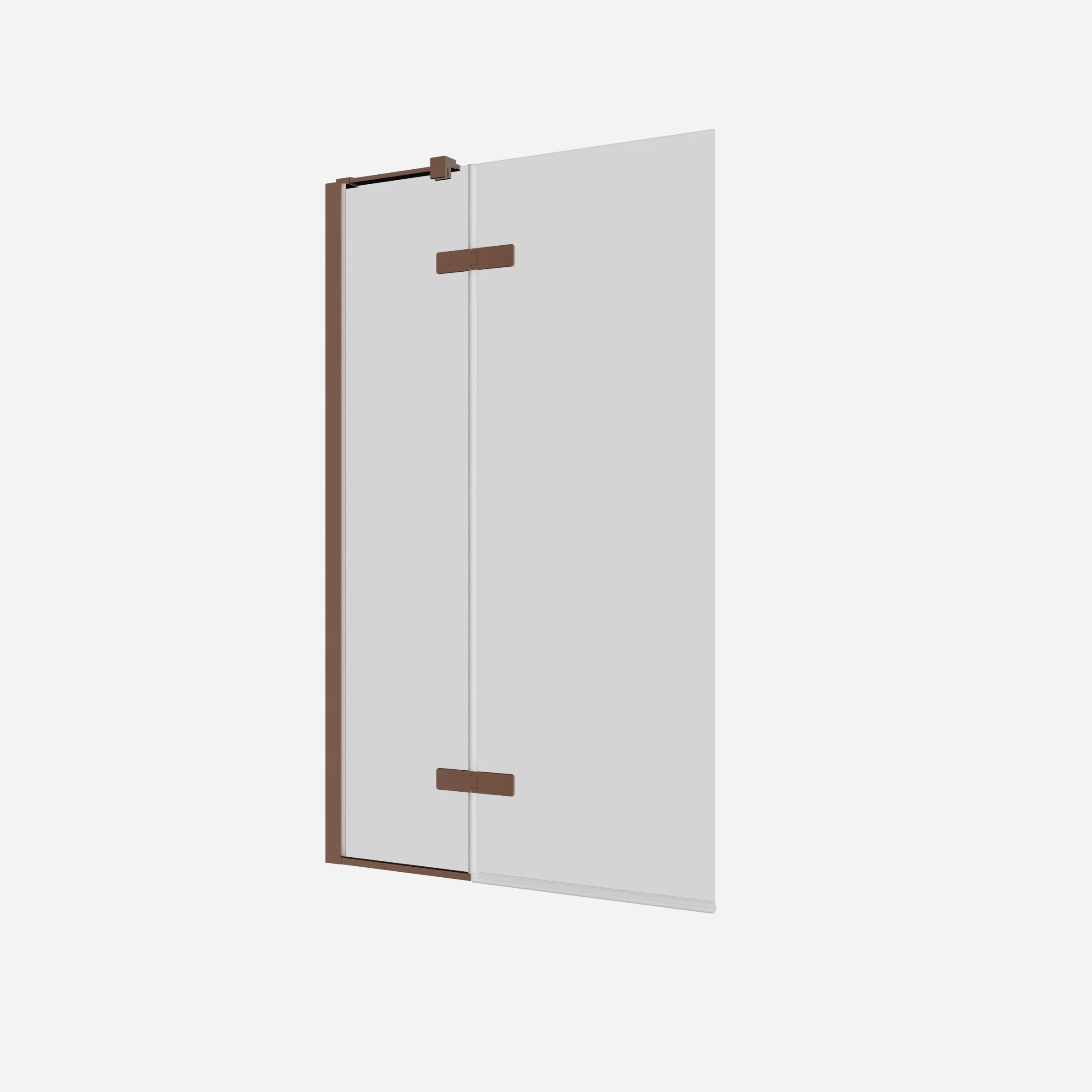 Crosswater Optix Hinged Bath Screen 180 Brushed Bronze Left Hand