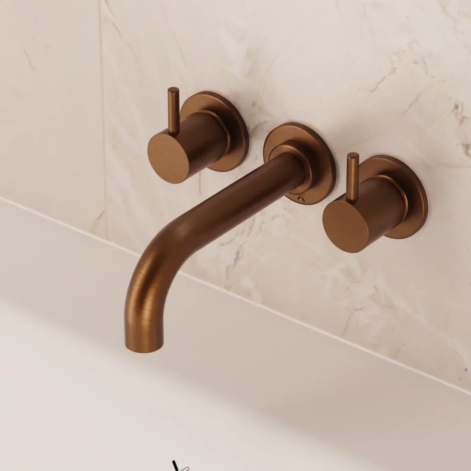 Crosswater MPRO Bath 3 Hole Trim Set Brushed Bronze detail view - Image 2