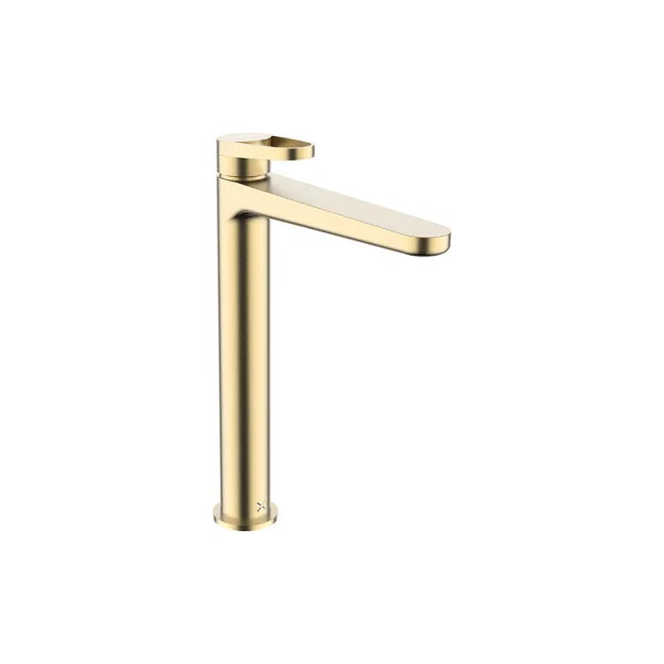 Crosswater Lazo Tall Basin Monobloc Brushed Brass