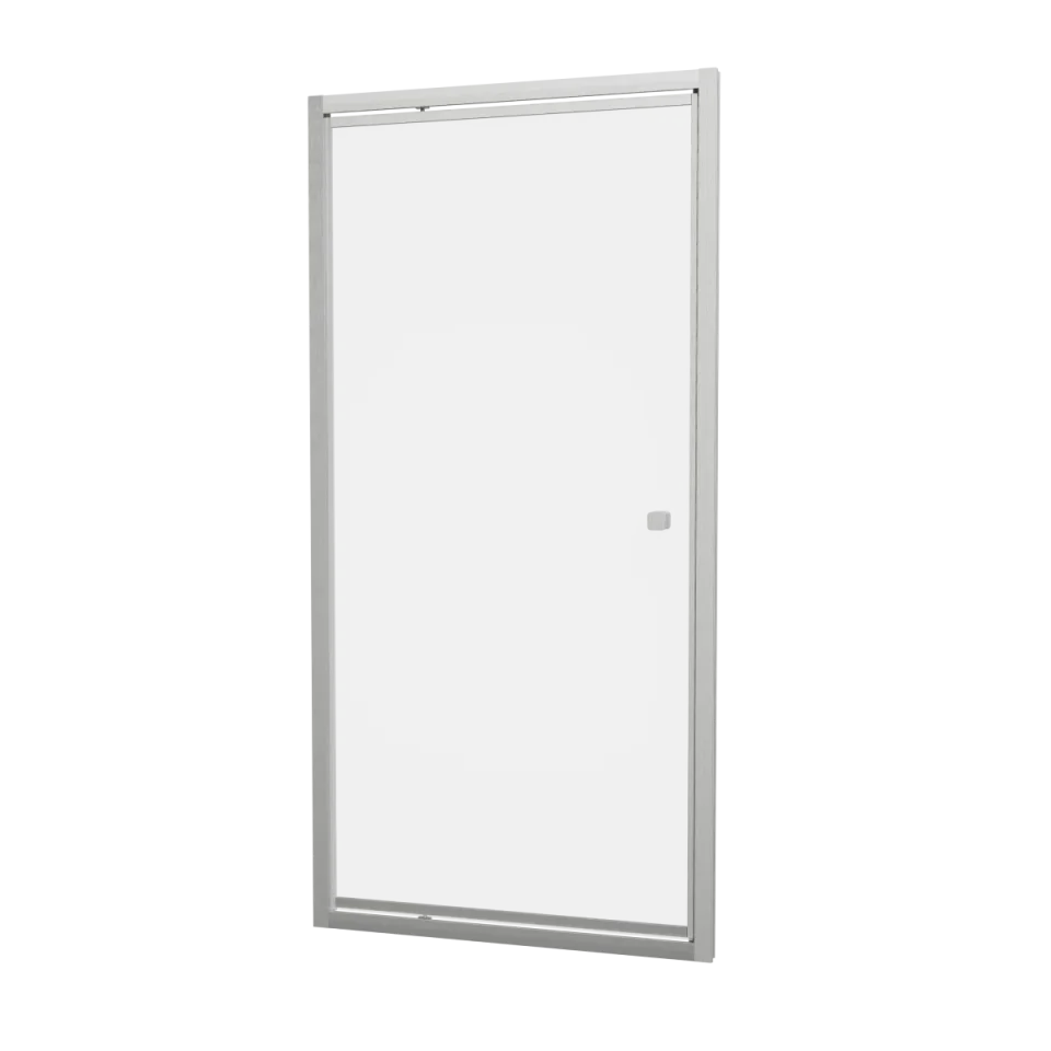 Crosswater Clear 6 Pivot Door 800 Brushed Nickel detail view - Image 2