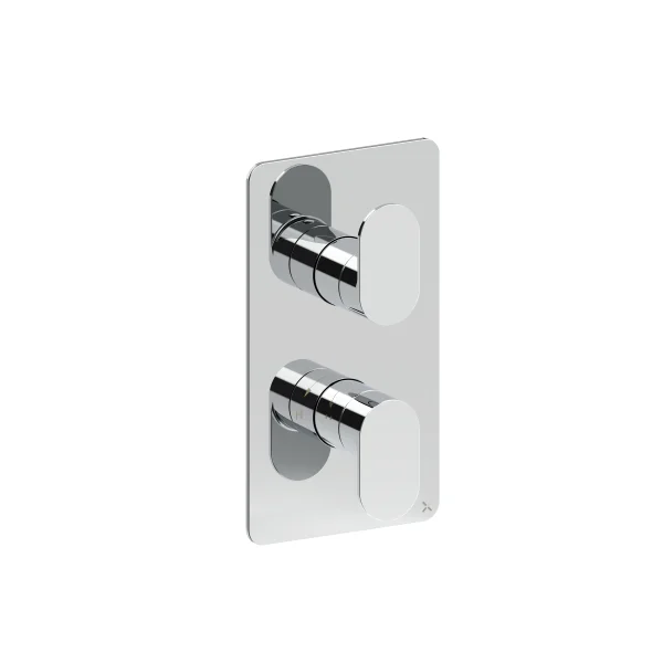 Crosswater Drift 2 Outlet 2 Handle Valve & Trimset Chrome