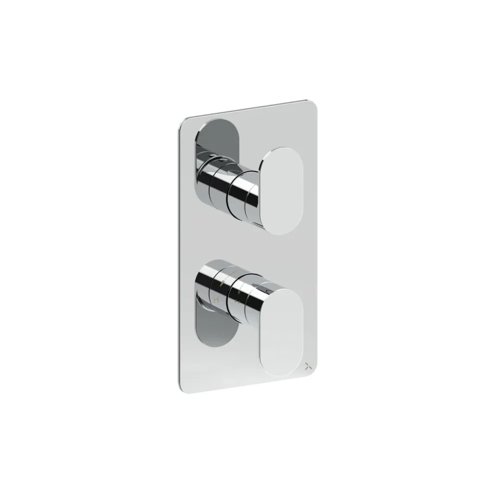 Crosswater Drift 2 Outlet 2 Handle Valve & Trimset Chrome product image - Image 1