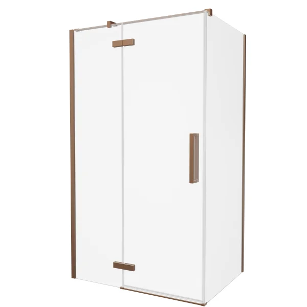 Crosswater Asura 900mm Side Panel for Soft Close Hinged Door Brushed bronze