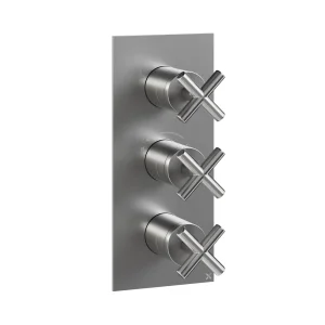 Crosswater MPRO Crosshead 3 Handle Trimset (must be paired with WLBP2000R or WLBP3000R) Brushed Nickel