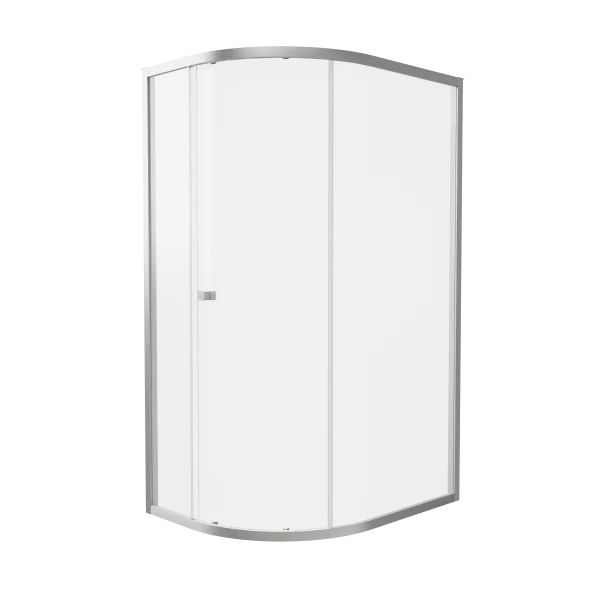 Crosswater Clear 6 Quadrant Single Door 1000 x 800 Box A Brushed Nickel