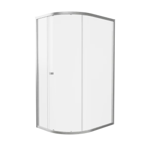 Crosswater Clear 6 Quadrant Single Door 1000 x 800 Box A Brushed Nickel