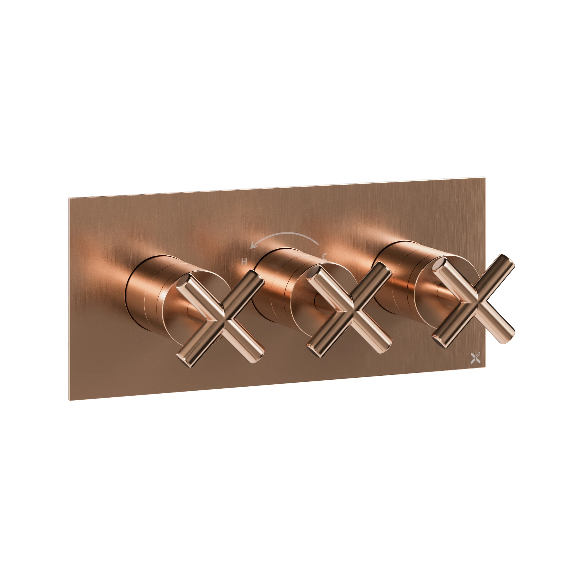 Crosswater MPRO Crosshead 3 Handle Trimset (must be paired with WLBP2001R or WLBP3001R_V2) Brushed Bronze