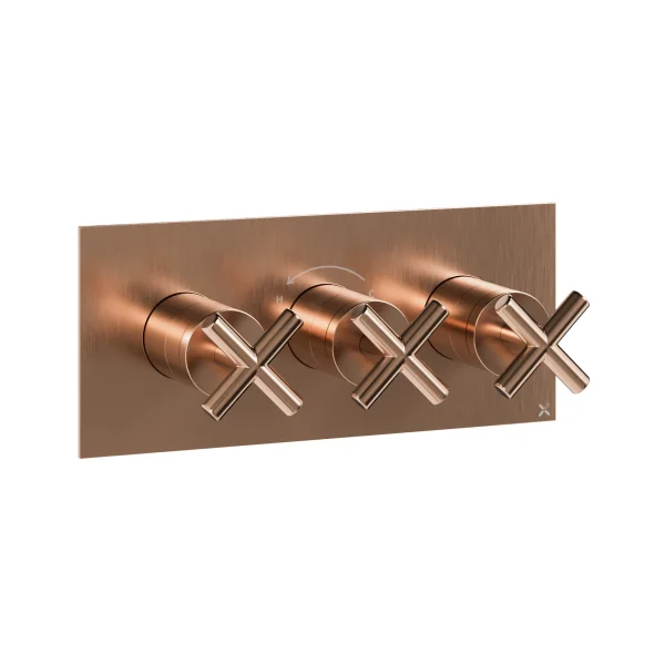 Crosswater MPRO Crosshead 3 Handle Trimset (must be paired with WLBP2001R or WLBP3001R_V2) Brushed Bronze