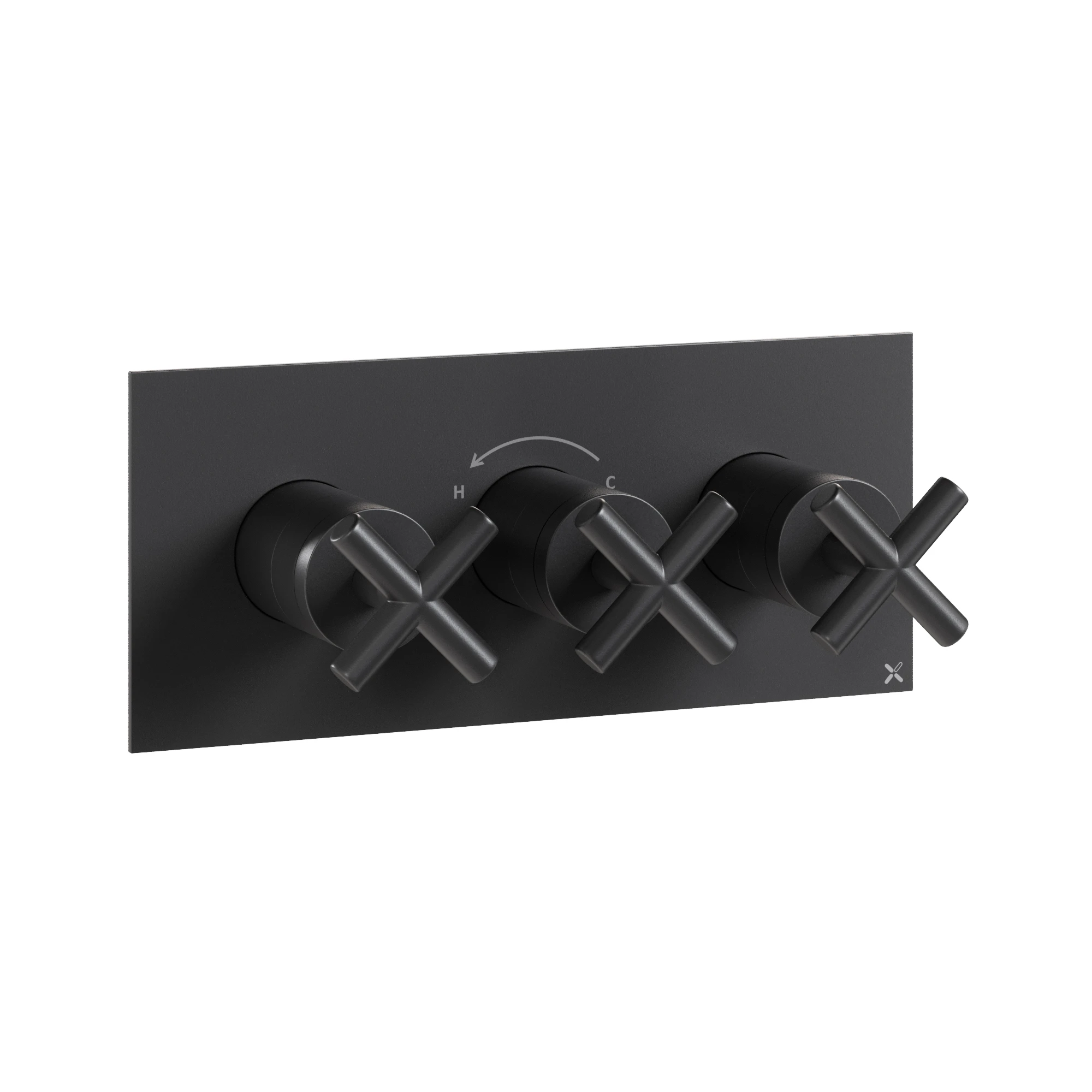 Crosswater MPRO Crosshead 3 Handle Trimset (must be paired with WLBP2001R or WLBP3001R_V2) Matt Black