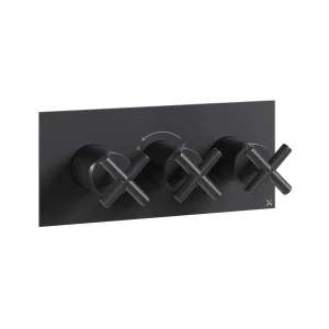 Crosswater MPRO Crosshead 3 Handle Trimset (must be paired with WLBP2001R or WLBP3001R_V2) Matt Black