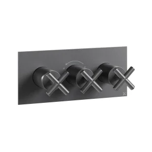 Crosswater MPRO Crosshead 3 Handle Trimset (must be paired with WLBP2001R or WLBP3001R_V2) Slate