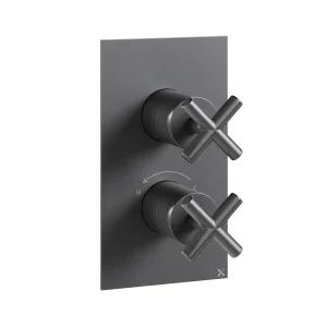 Crosswater MPRO Crosshead 2 Handle Trimset (must be paired with WLBP1000R+ or WLBP25X3R) Slate