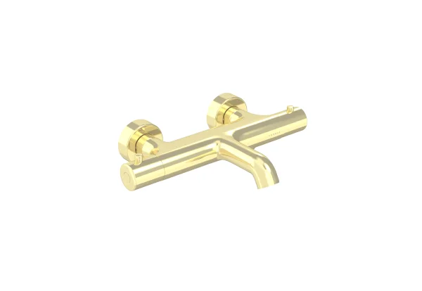 Saneux Cos Thermostatic Bath Shower Mixer - Brushed Brass (pvd)