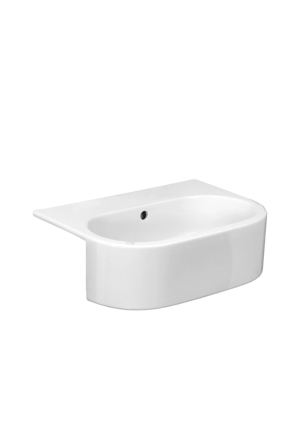 Saneux Uni 54x40cm Semi-recessed Washbasin - 0th