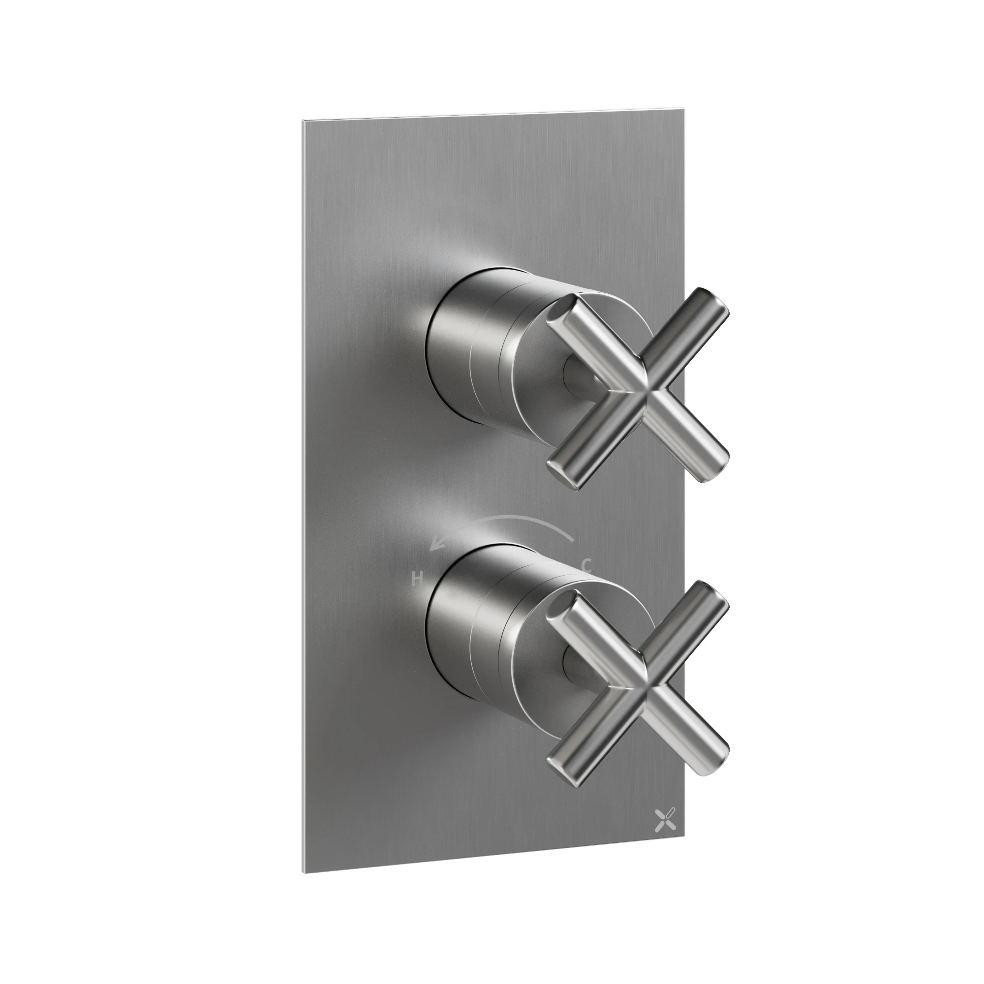 Crosswater MPRO Crosshead 2 Handle Trimset (must be paired with WLBP1000R or WLBP25X3R) Brushed Nickel