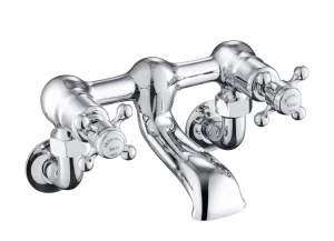 Just Taps Grosvenor Cross Wall Mounted Bath Filler Chrome