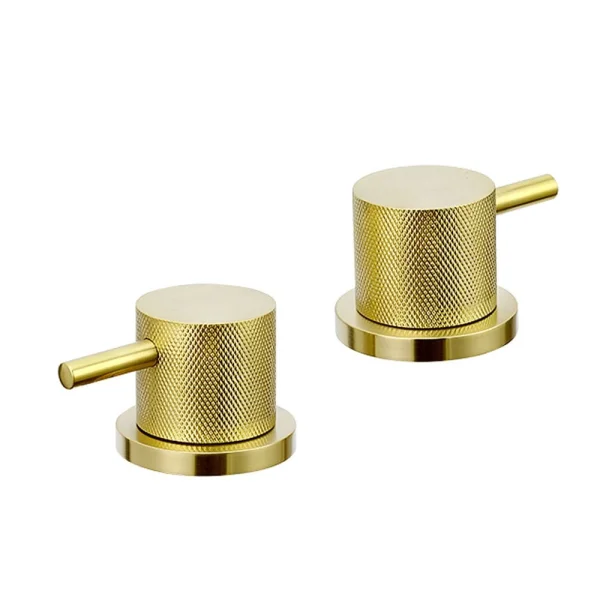 Just Taps Vos Panel Valves Designer Handle Brushed Brass