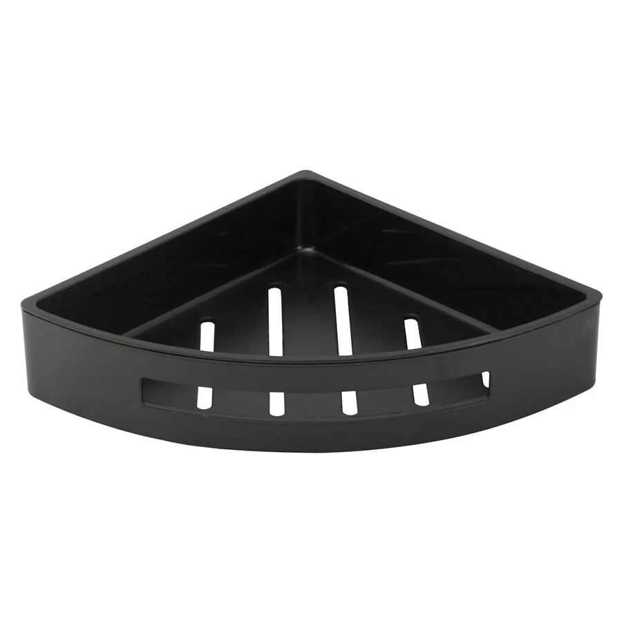 Just Taps Corner Basket with Shelf Matt Black