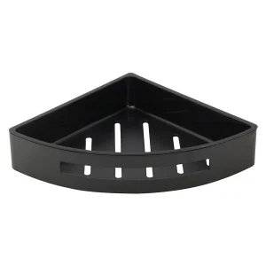 Just Taps Corner Basket with Shelf Matt Black