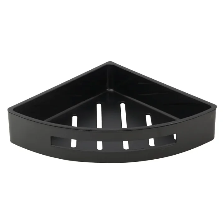 Just Taps Corner Basket with Shelf Matt Black product image - Image 1