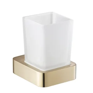 Just Taps Hix Tumbler Holder Brushed Brass