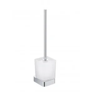 Just Taps Hix Toilet Brush Holder Chrome detail view - Image 2