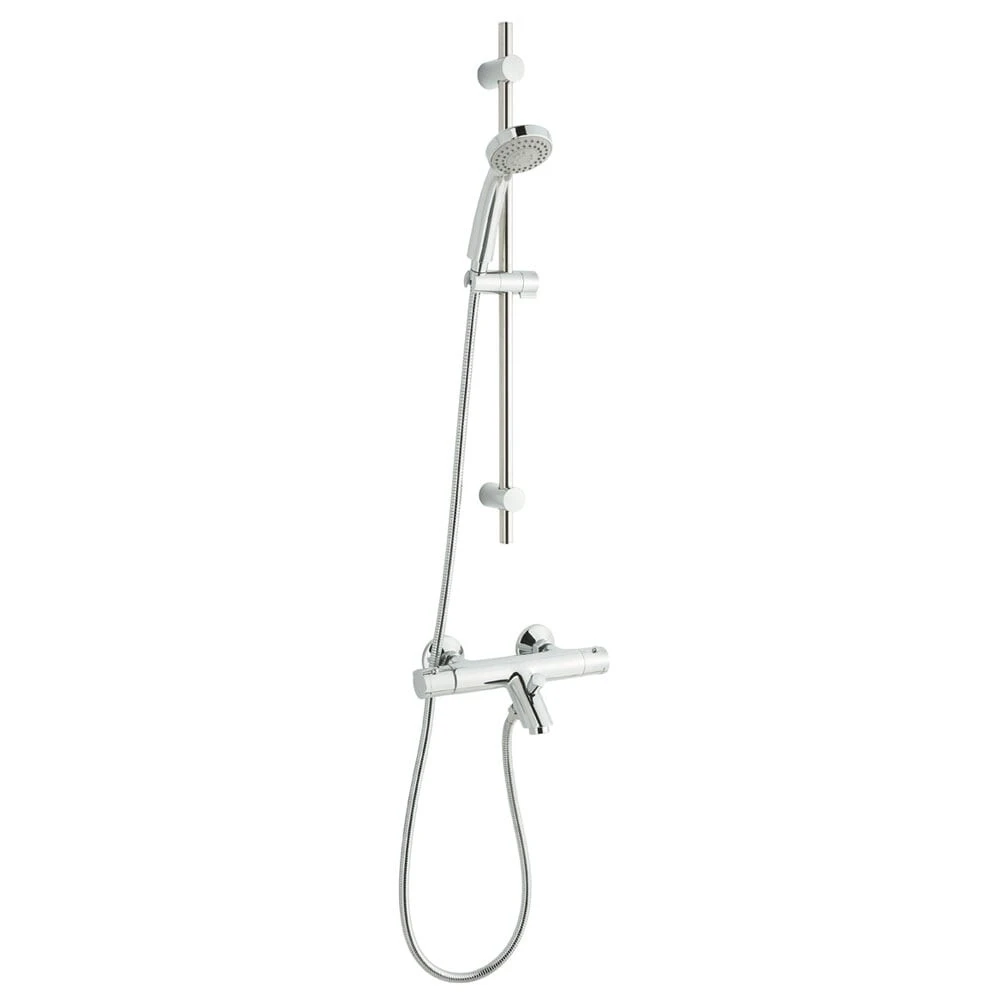 Just Taps Thermostatic Bath Shower Mixer With Slide Rail Kit A Chrome