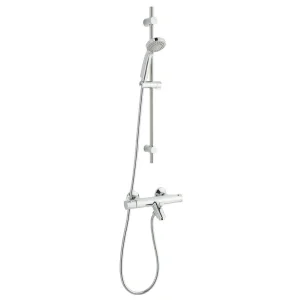 Just Taps Thermostatic Bath Shower Mixer With Slide Rail Kit A Chrome