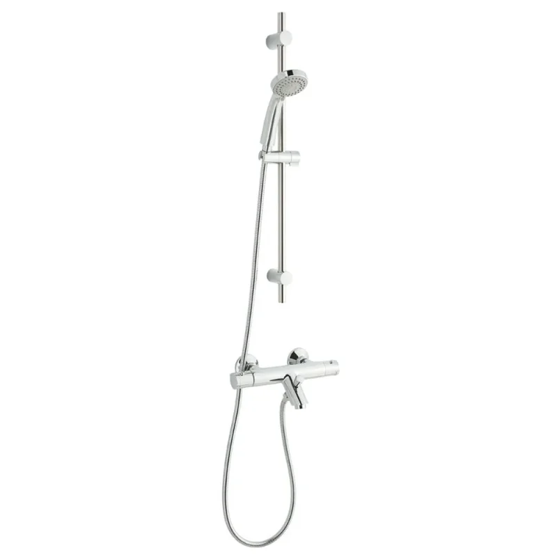 Just Taps Thermostatic Bath Shower Mixer With Slide Rail Kit A Chrome product image - Image 1