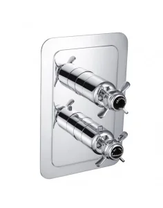 Just Taps Grosvenor Pinch-Conc/Thermo 1 Outlet Valve Vertical Matt Black