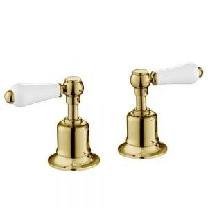 Just Taps Grosvenor Lever Panel Valves Light Gold