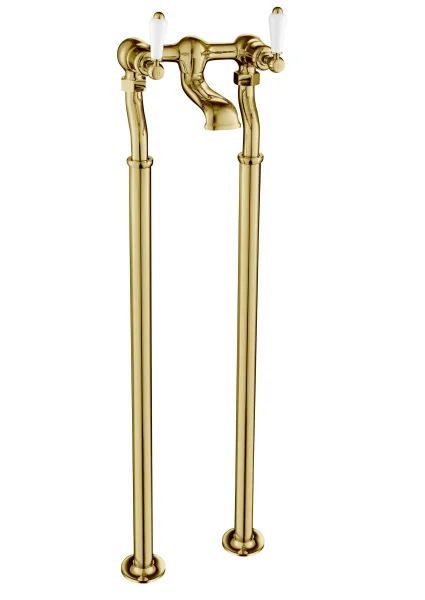 Just Taps Grosvenor Lever Freestanding Bath Filler Light Gold