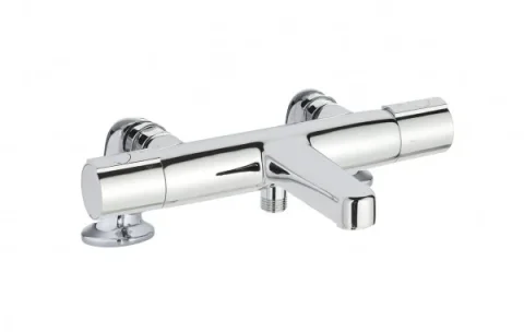 Just Taps Hugo Deck Mounted Thermostatic Bath Shower Mixer Without Kit Chrome product image - Image 1