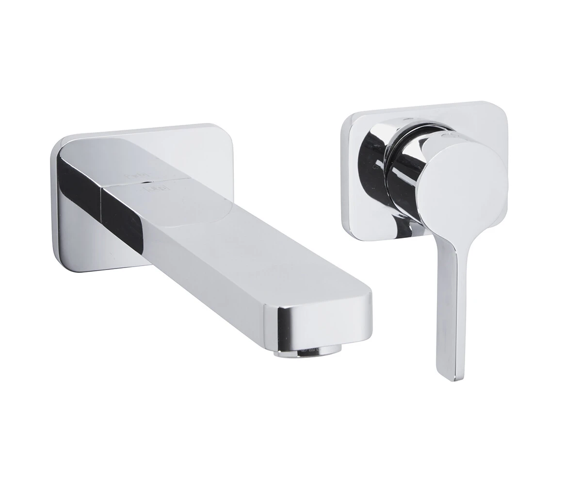 Just Taps Curve Single Lever Wall Mounted Basin Mixer Chrome
