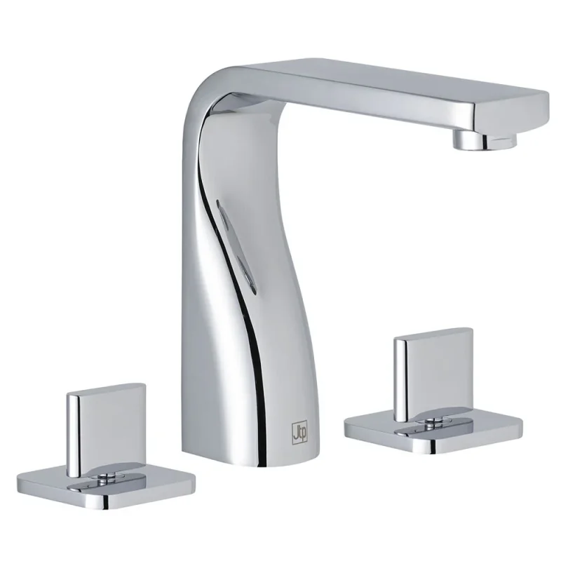 Just Taps Curve 3 Hole Deck Mounted Basin Mixer Chrome product image - Image 1