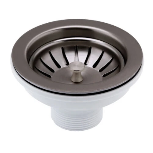 Just Taps Basket Strainer Waste Brushed Black