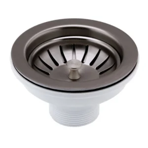 Just Taps Basket Strainer Waste Brushed Black