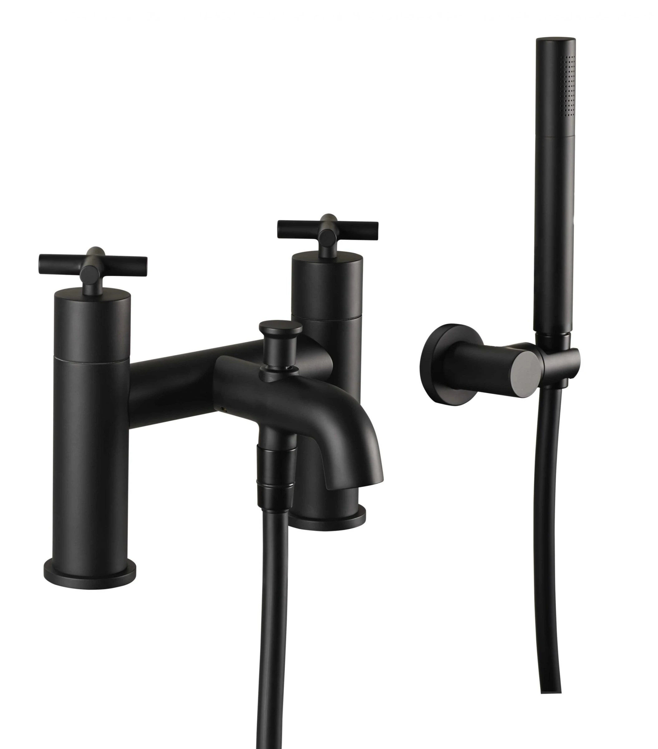 Just Taps Solex Bath Shower Mixer With Kit Matt Black