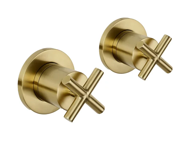Just Taps Solex Concealed Stop Valves Brushed Brass