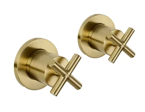 Just Taps Solex Concealed Stop Valves Brushed Brass
