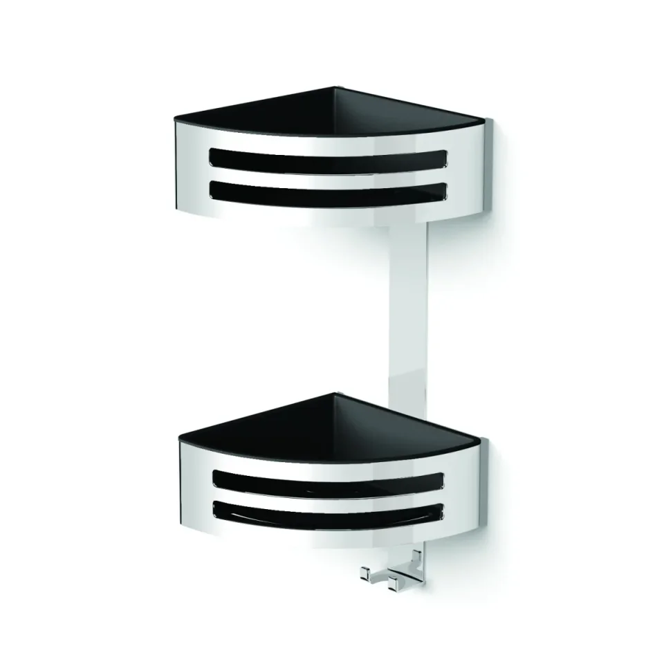 Hib Two Tier Corner Shower Basket (chrome) - Modern product image - Image 1