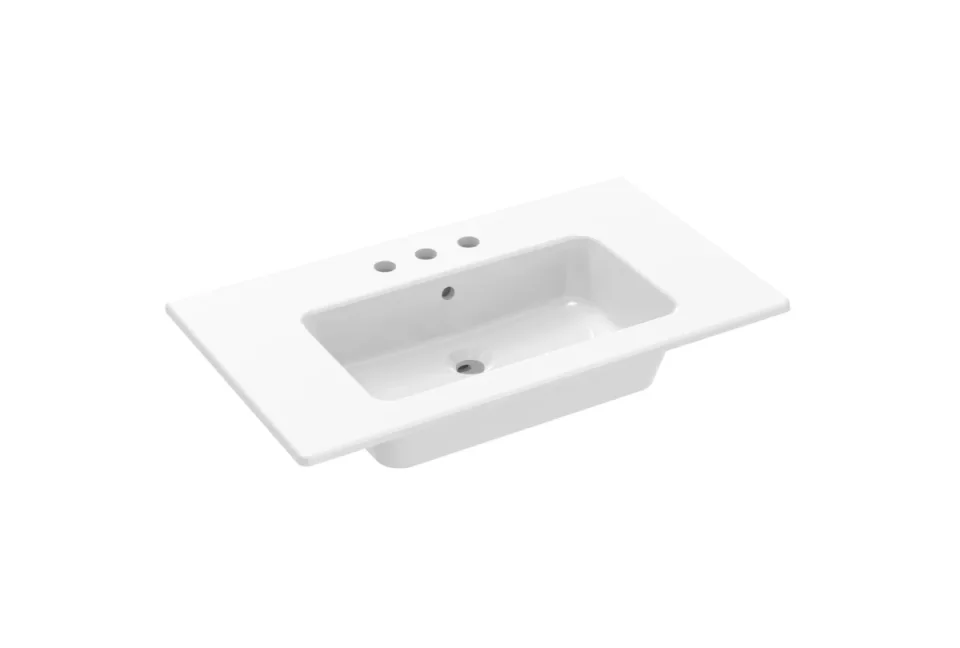 Saneux Uni 80x47cm Washbasin 3th detail view - Image 2