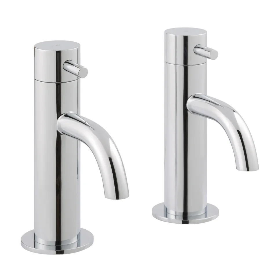 Just Taps Florence Basin Taps Chrome detail view - Image 2
