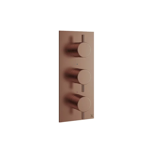 Crosswater Mpro 3 Handle Shower Bath Handset Etched Trimset Portrait Brushed Bronze