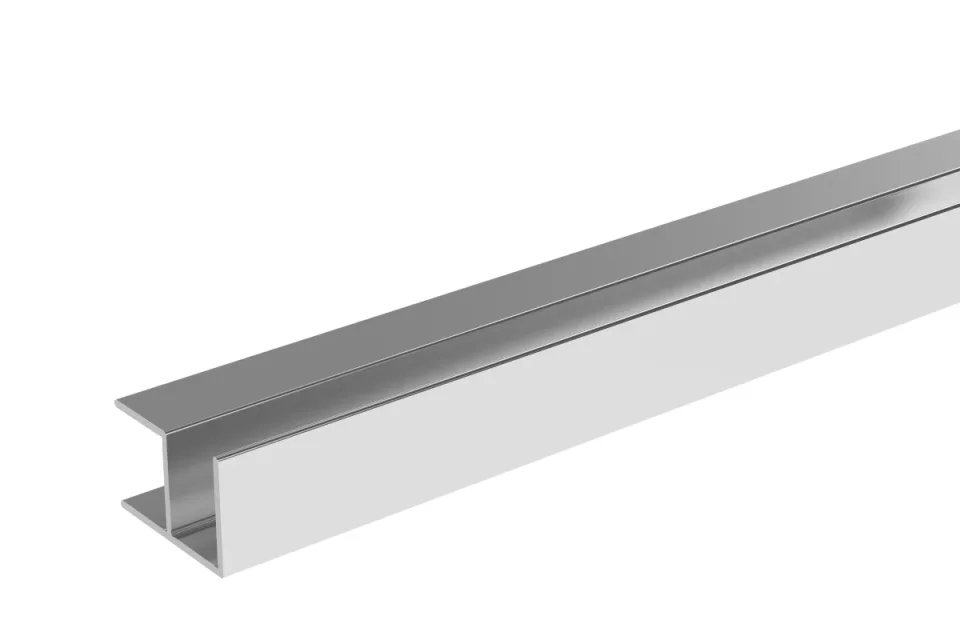 Crosswater Aluminium Extrusion External Corner 11mm 2450mm Chrome product image - Image 1