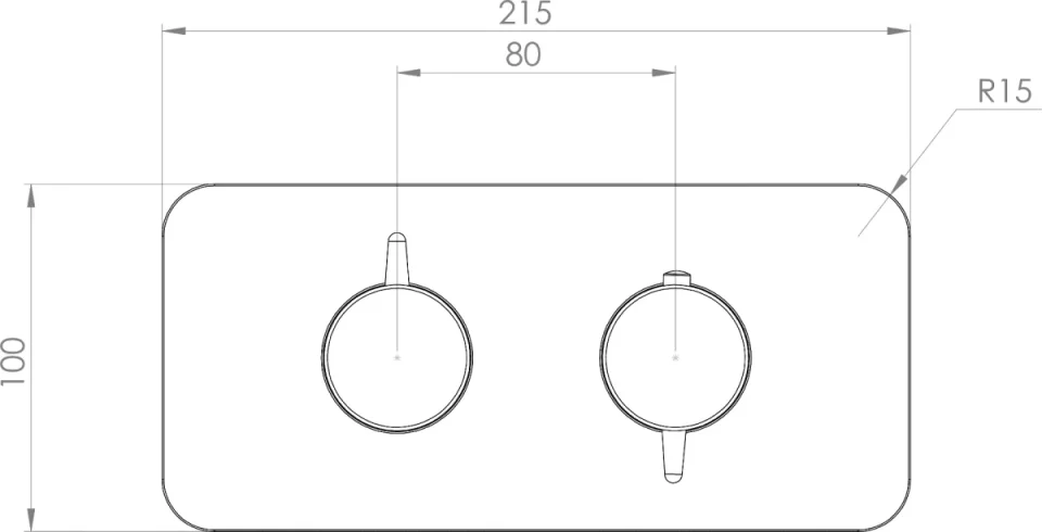 Saneux Eden 2 Way Handles & Plate Finish Kit In Landscape (for Ed020l.bn) - Brushed Nickel (pvd) detail view - Image 3